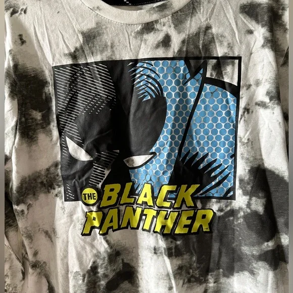NWT Boy's Marvel The Black Panther Tie Dye Long Sleeve Top Various Sizes - Picture 2 of 4